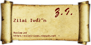 Zilai Iván névjegykártya